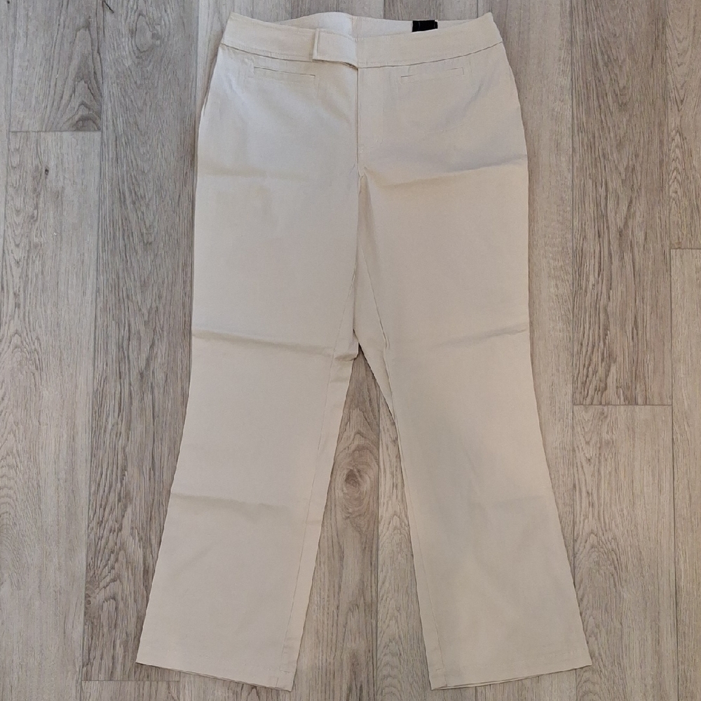 Venezia Cream Cotton-Lycra Pants